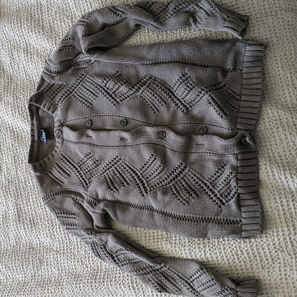 Gap button up sweater grey
